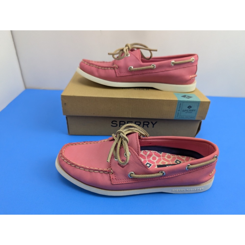 Sperry Bahama Washed Pink Top Sider Boat Shoes Womens Size 6 M